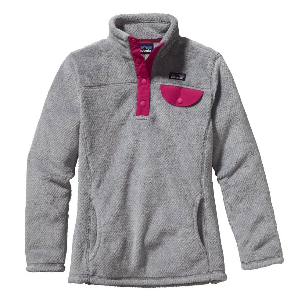 Patagonia Gray Fleece Jacket Quarter SNAP